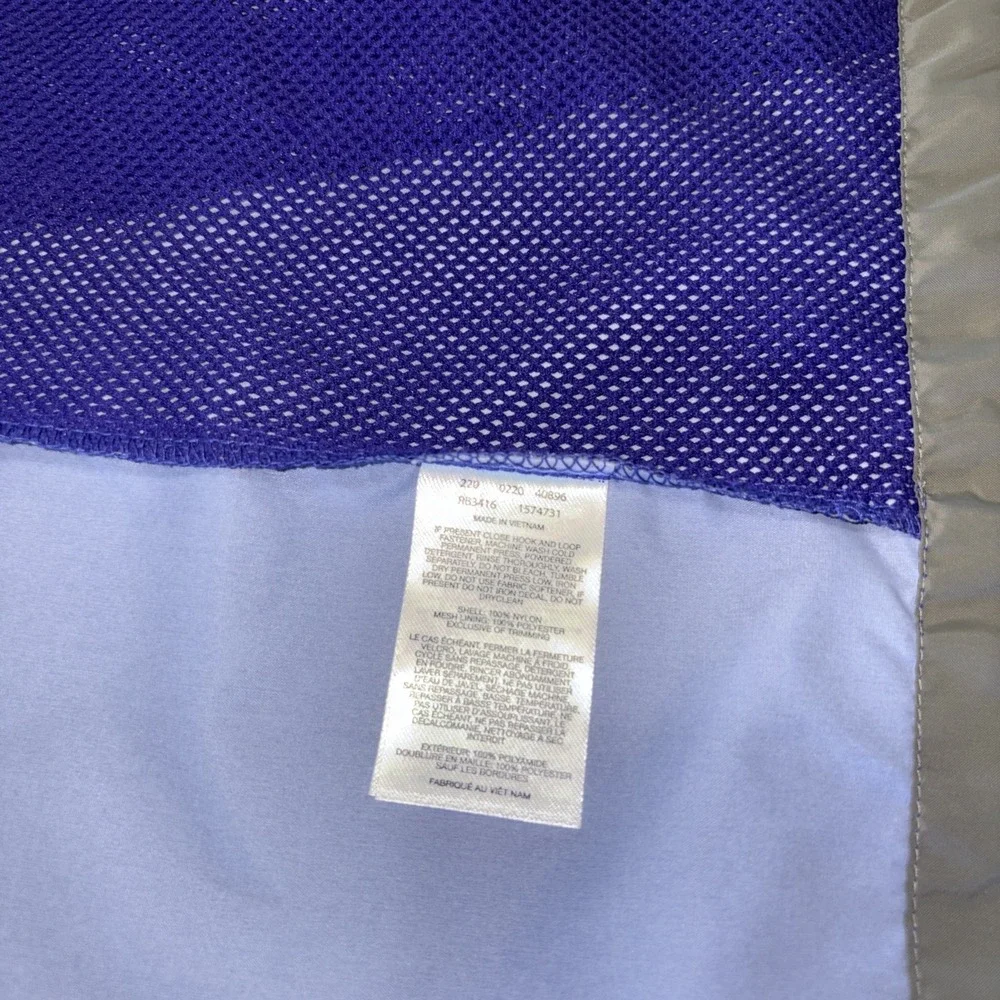 Columbia Kids Windbreaker L Purple Full Zip‎ Gray Pockets
